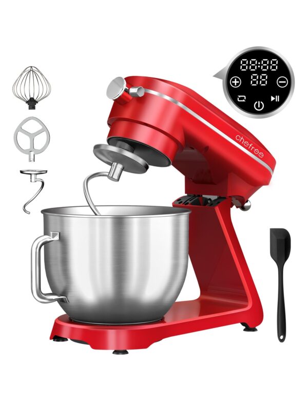 Chefree M500C - Procesador de alimentos - Pantalla táctil - 1800W - 7 L - 10 velocidades - Rojo
